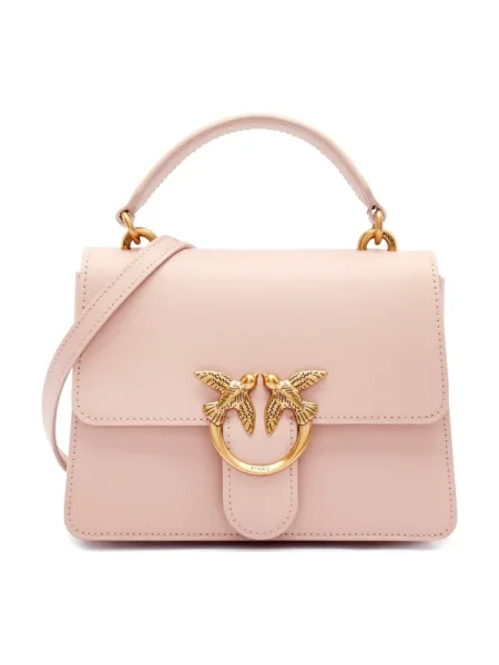 Mini geanta de piele Pinko din piele mini roz