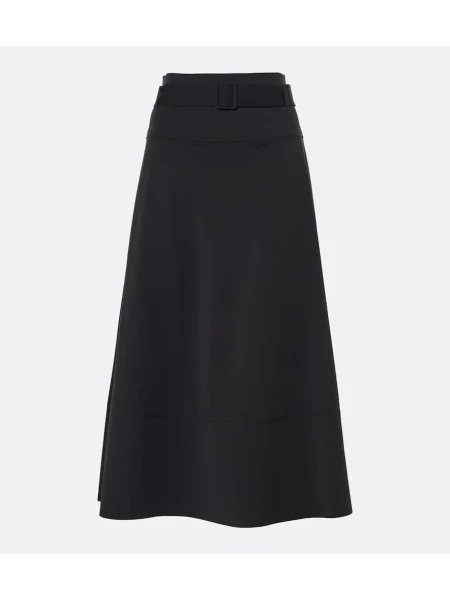 Fustă midi Max Mara din jerseu până la genunchi negru