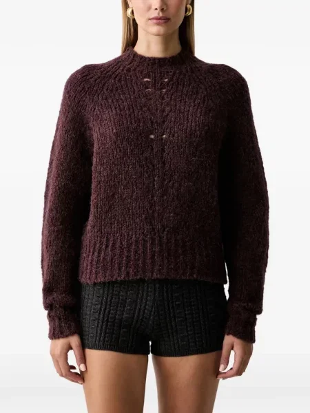Pulover Twinset din lână alpaca roșu
