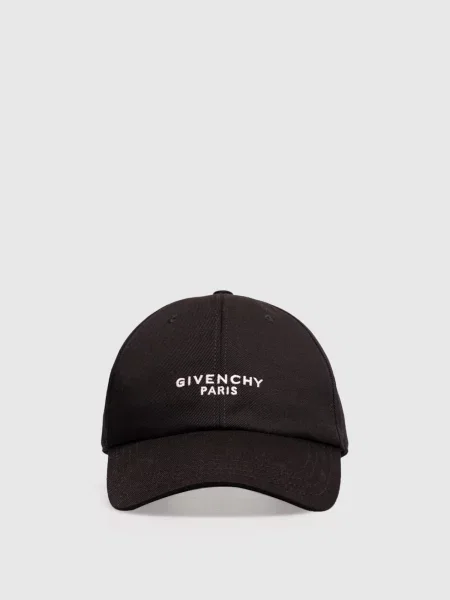 Кепка з контрастною вишивкою логотипа Givenchy чорна