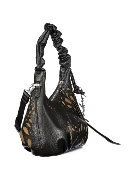 Geantă shopper Desigual cu volane negru