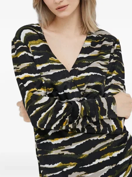 Rochie mini Dkny cu imagine cu model zebră de costum negru