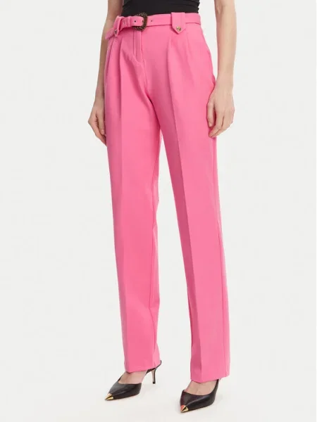 Versace Jeans Couture nohavice Straight Fit ružová