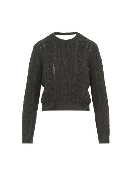 Krótki sweter Jil Sander zielony