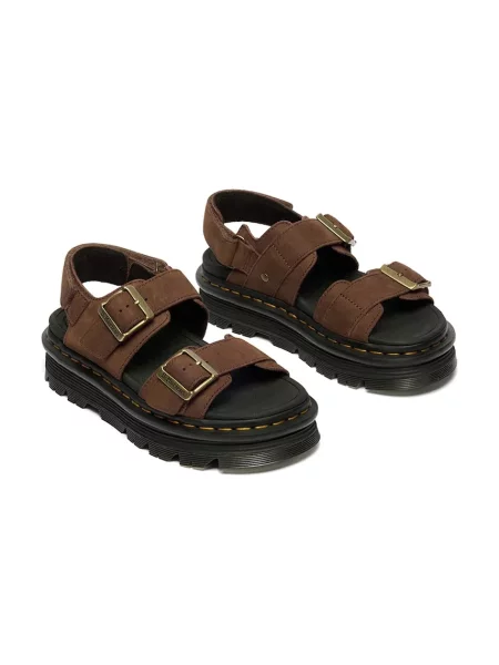 Dr. Martens sandali s platformo nubukovi ZebZag Sandal rjava