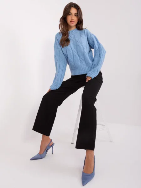 Pulover Fashionhunters albastru