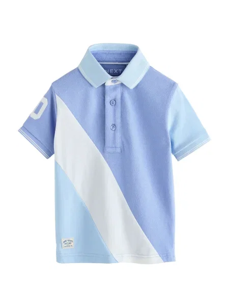 Next Tricou albastru / albastru deschis alb