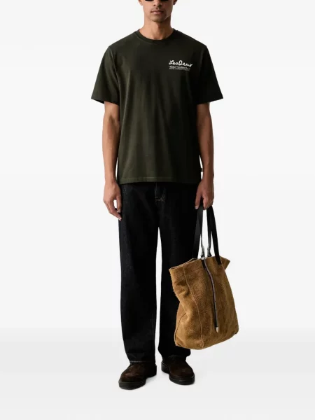 Tricou Les Deux cu imagine verde