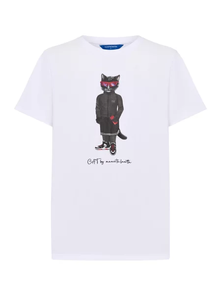 Cat e Lolette Tričko Sport Cat' biela
