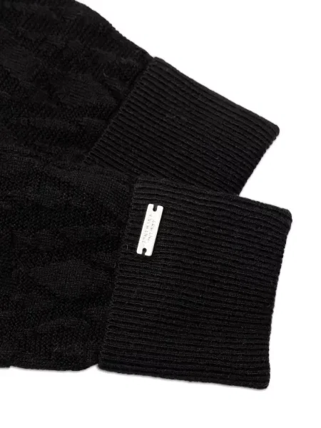 Kötött kesztyű Armani Exchange fekete