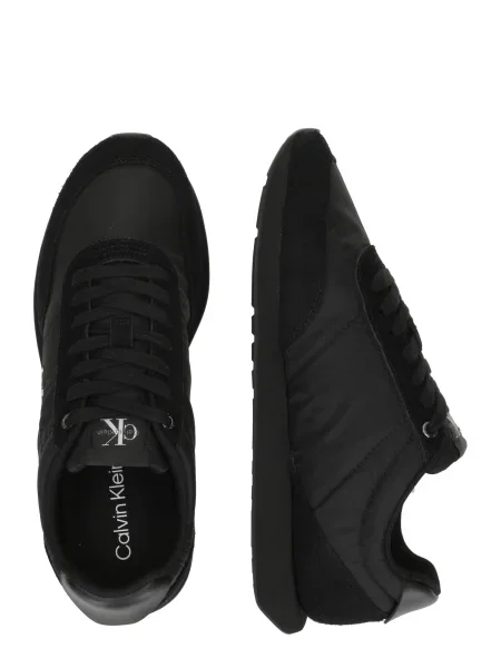 Sneakersy Calvin Klein Retro Runner Ess Mix Mat čierna