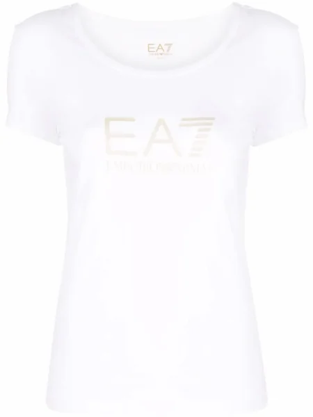 Tricou Ea7 Emporio Armani cu imagine alb