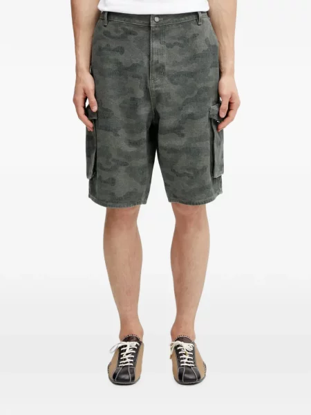 Pantaloni scurți cargo Daily Paper cu imagine cu model camuflaj verde