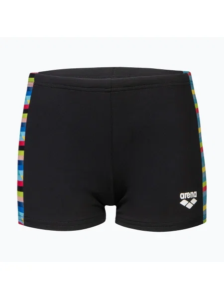 Детски бански шорти arena Racing Stripe black/black multi черно
