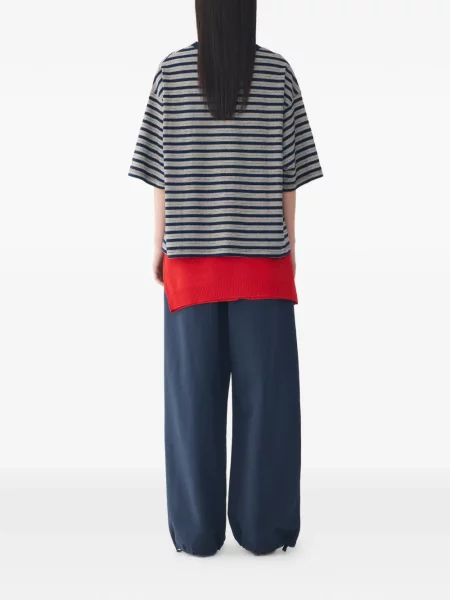 Pantaloni Tomboy cu cordon albastru