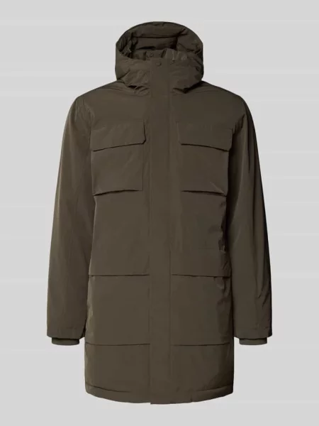 Parka z kapturem model KLINT' Casual Friday czarna