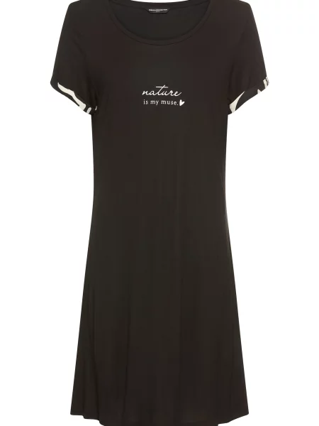 FRENCH CONNECTION Spalna srajca črna bela