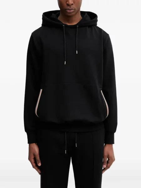 Hanorac cu glugă Paul Smith cu dungi negru