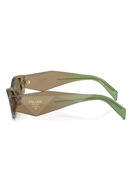 Ochelari de soare Prada Eyewear cu imprimeu geometric verde