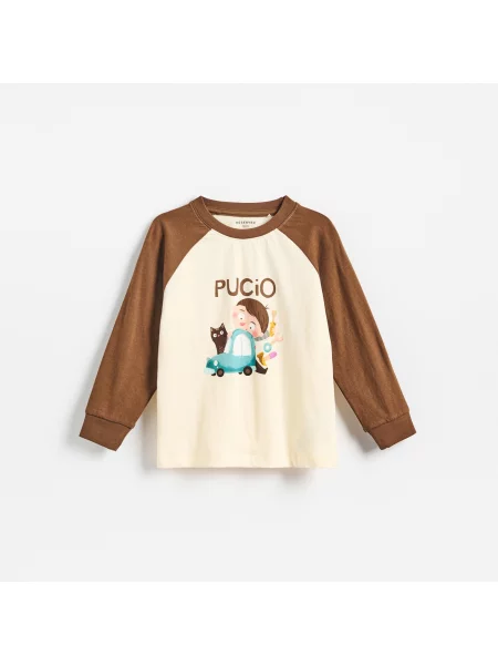 Reserved Tričko s dlouhým rukávem Pucio tělová