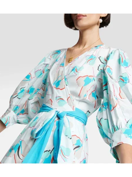 Rochie midi Diane Von Furstenberg până la genunchi de costum albastru