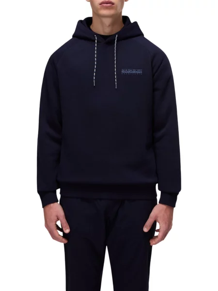 Hoodie Napapijri s kapuco modra