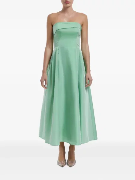 Rochie midi Post Meridiem până la genunchi de costum verde