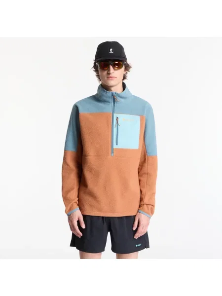 Sweatshirt Cotopaxi M's Abrazo Fleece Half-Zip Jacket Everglade and Whiskey M