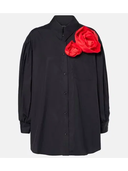 Cămașă Simone Rocha cu model floral negru