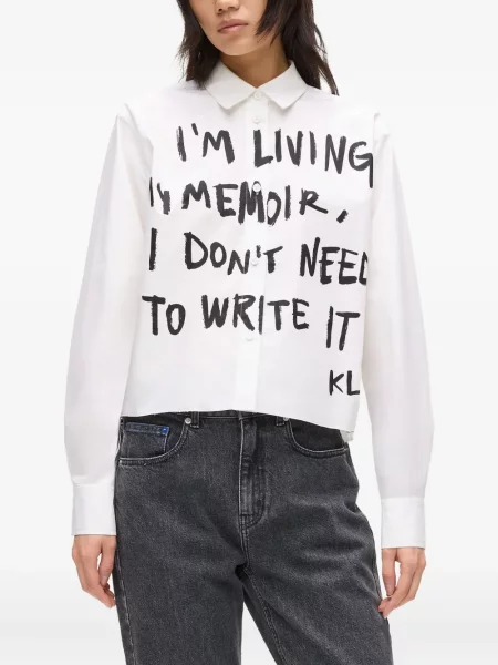 Cămașă Karl Lagerfeld Jeans alb