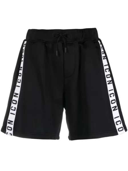 Pantaloni scurți Dsquared2 cu dungi negru