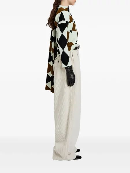 Bluzka Proenza Schouler z wzorem argyle zielona