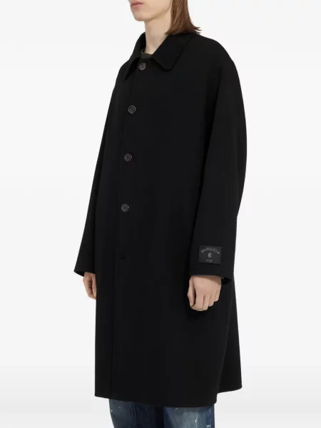 Palton Mm6 Maison Margiela de lână negru