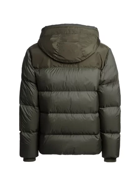 Geacă cu puf Parajumpers cu glugă verde