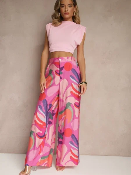 Pantaloni Ralimia Fucsia roz