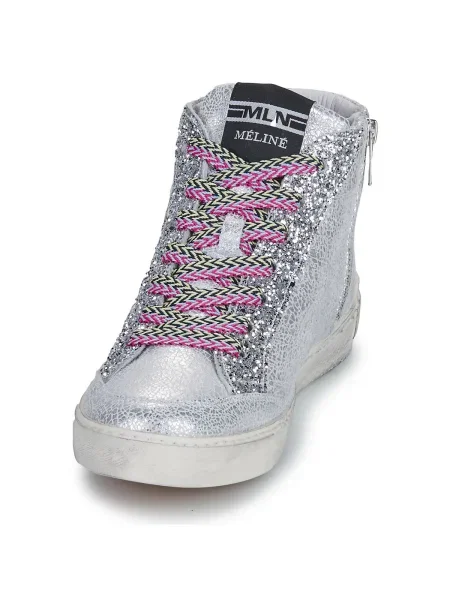 Pantofi Meline argintiu