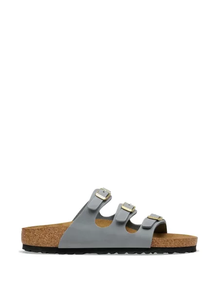 Sandale Birkenstock cu cataramă cu bretele gri