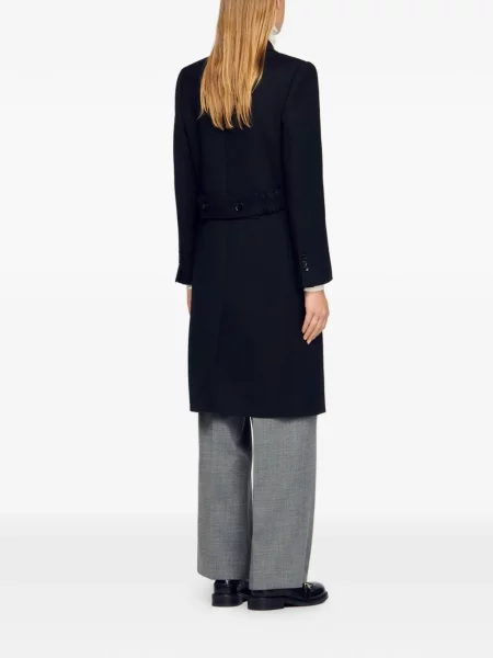 Płaszcz Sandro dwurzędowy czarny