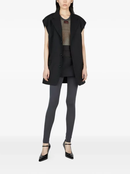 Leggings Raf Simons cu autograf gri