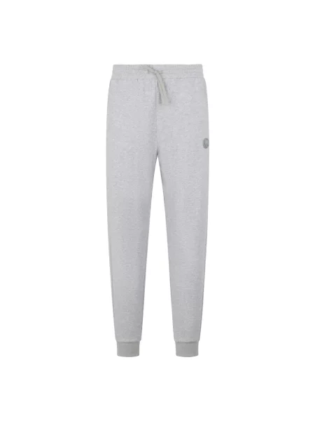 Joggery Plein Sport polarowe w tygrysie prążki szare