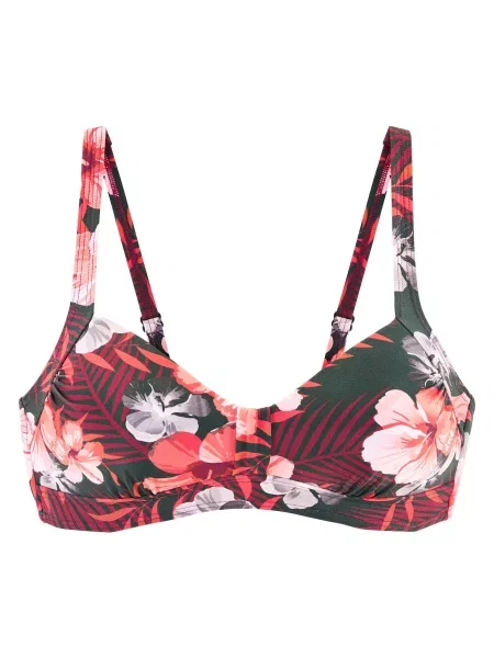 LASCANA Sutien costum de baie închis / portocaliu caisă / portocaliu somon verde
