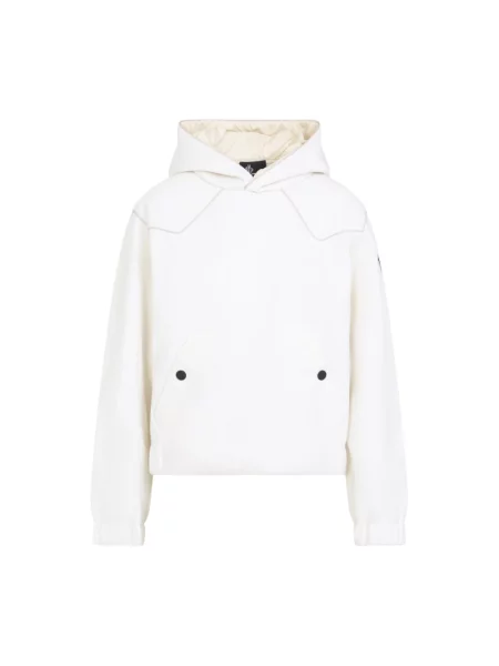 Bluza z kapturem Moncler biała