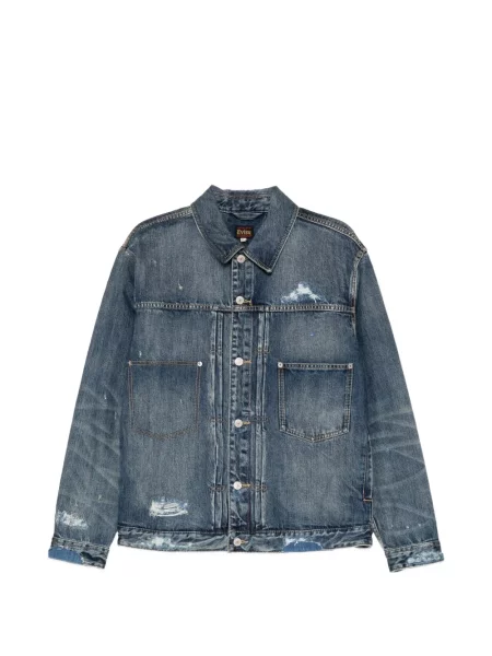 Geacă de blugi Evisu cu imagine albastru