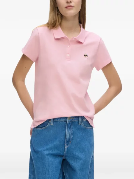 Koszulka polo Karl Lagerfeld różowa