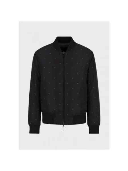 Kurtka bomber Emporio Armani dwustronny niebieski