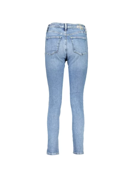 Skinny jeansy skinny Calvin Klein Jeans niebieskie