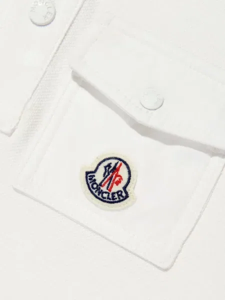 Koszulka polo dziecięca Moncler Enfant biała