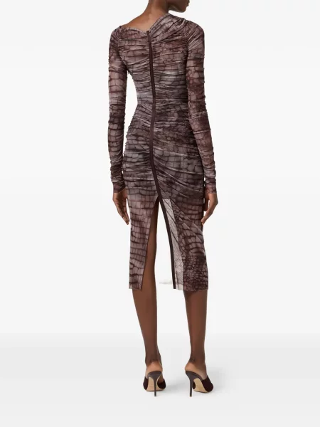 Rochie midi Elisabetta Franchi cu imagine maro