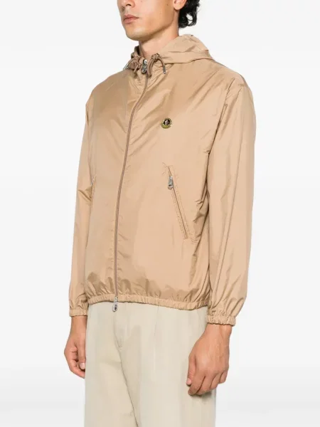 Geacă Moncler cu glugă maro