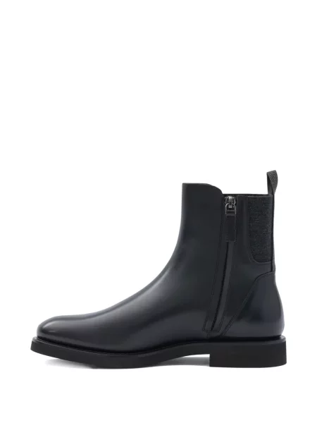 Botine chelsea Brunello Cucinelli din piele negru